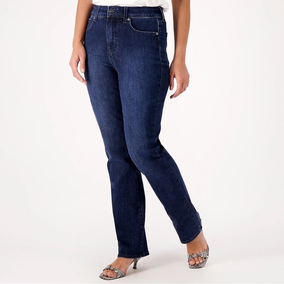 NYDJ Denim - NYDJ Curve Shaper Marilyn Straight Jeans in Underground Wash, Size 8
